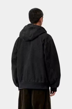 Carhartt miesten takki OG Active Jacket 'Smith' Denim WARMLINED, musta