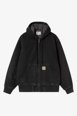 Carhartt miesten takki OG Active Jacket 'Smith' Denim WARMLINED, musta