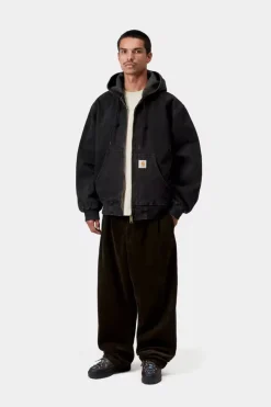 Carhartt miesten takki OG Active Jacket 'Smith' Denim WARMLINED, musta