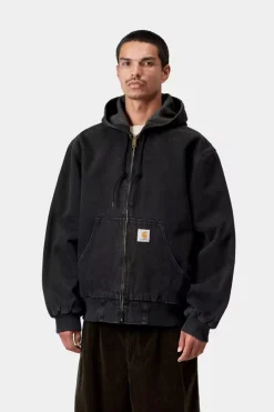 Carhartt miesten takki OG Active Jacket 'Smith' Denim WARMLINED, musta