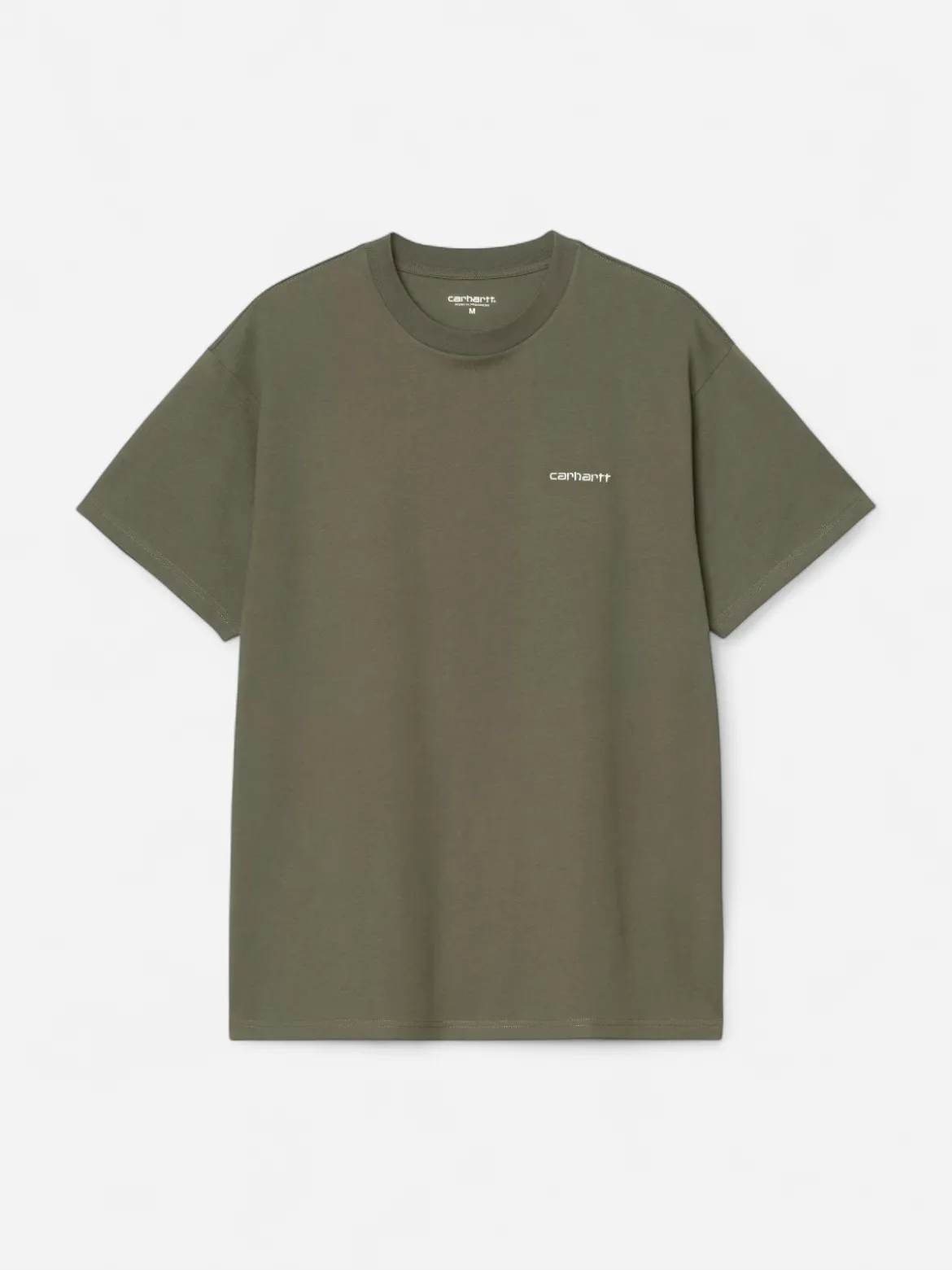 Carhartt miesten t-paita S/S Script Embroidery T-Shirt, khaki