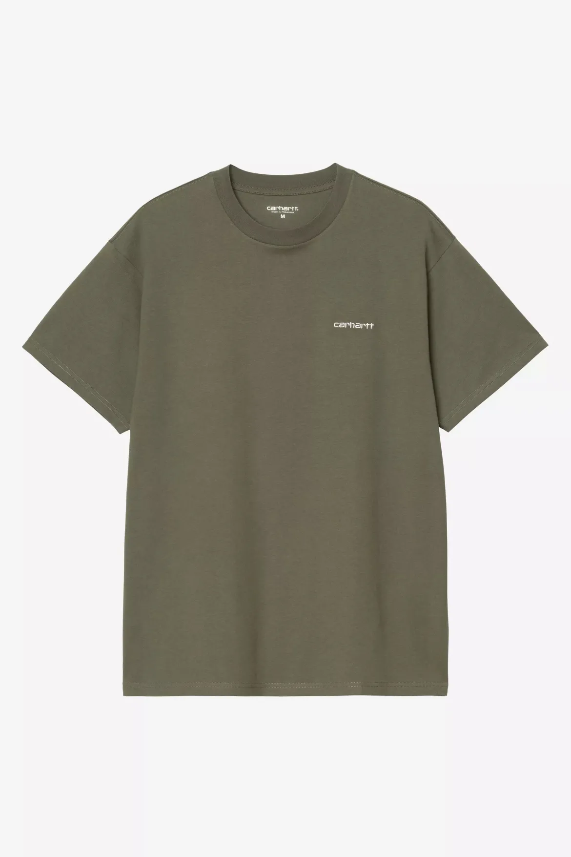 Carhartt miesten t-paita S/S Script Embroidery T-Shirt, khaki