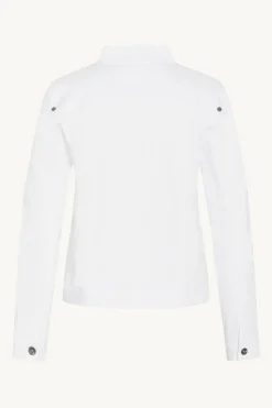 Claire naisten farkkutakki, ELAINE DENIM JACKET WHITE Valkoinen