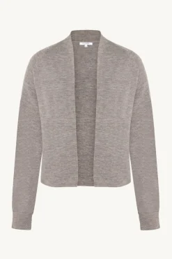 Claire Naisten Neuletakki, CELINE CARDIGAN 100% EASY CARE MERINO Ruskeanharmaa