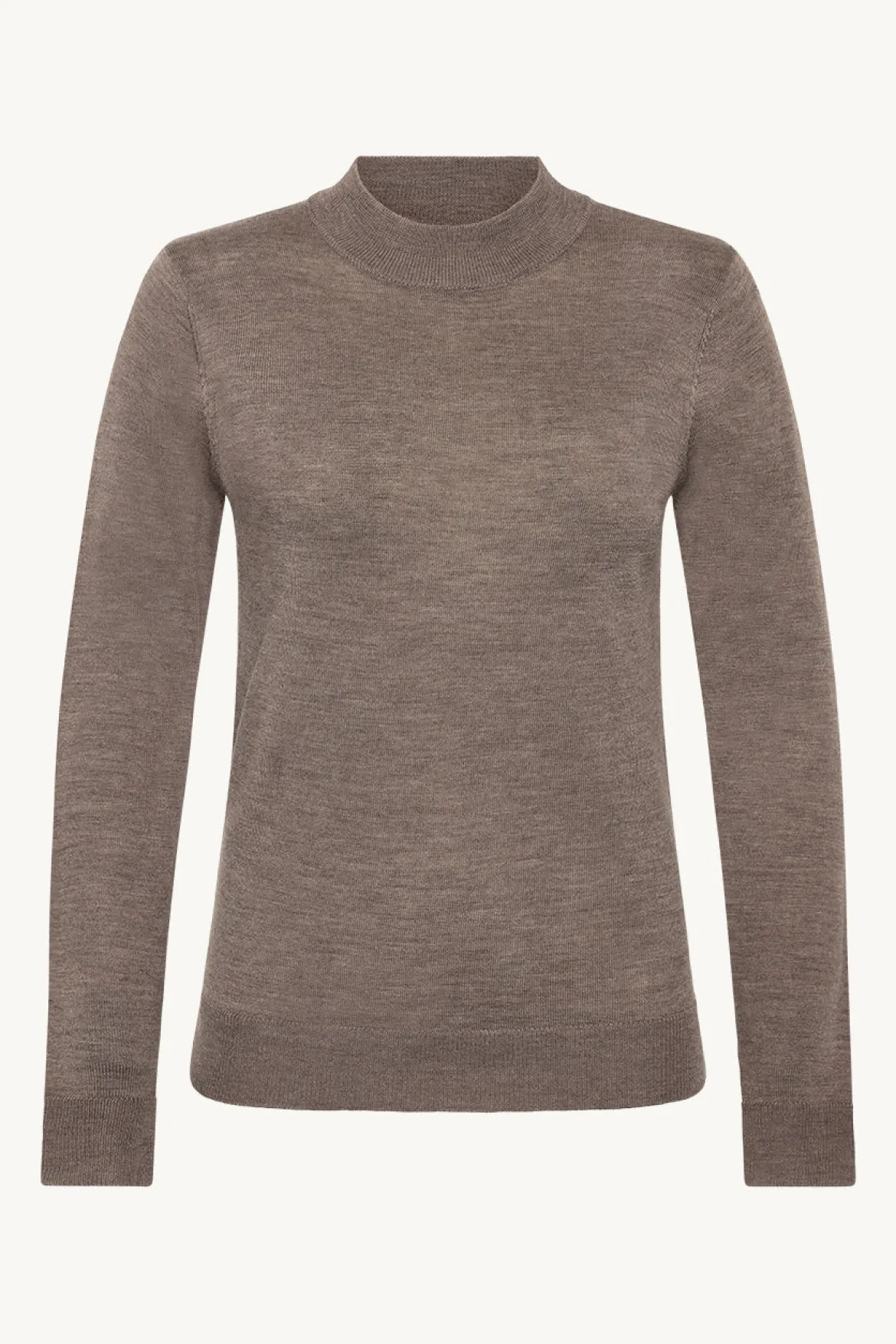 Claire Naisten Poolopaita K-Paulia Merinowool Turtle Neck Tummanruskea