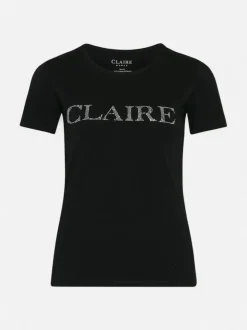 Claire naisten T-paita Allison Logo, musta