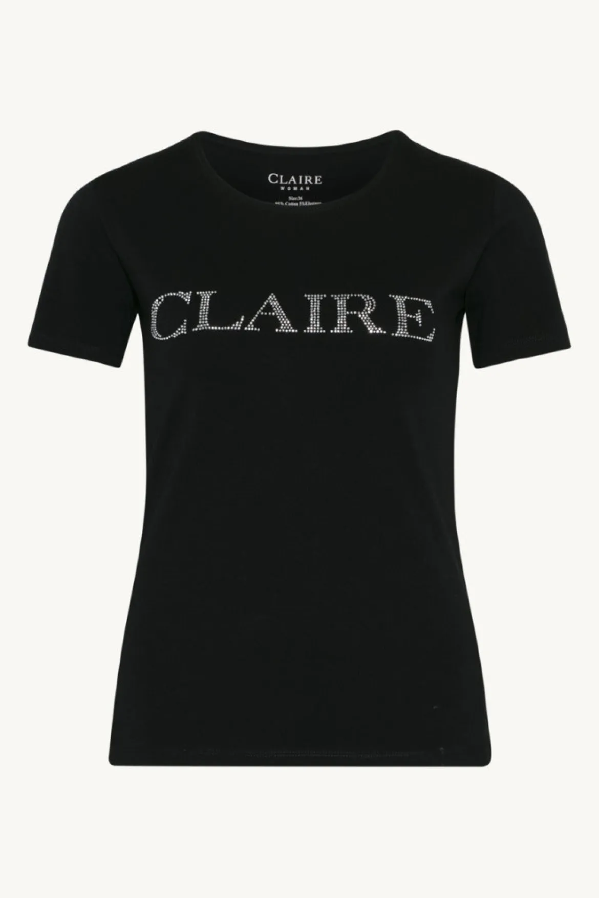 Claire naisten T-paita Allison Logo, musta