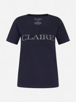 Claire naisten T-paita Allison Logo, tummansininen