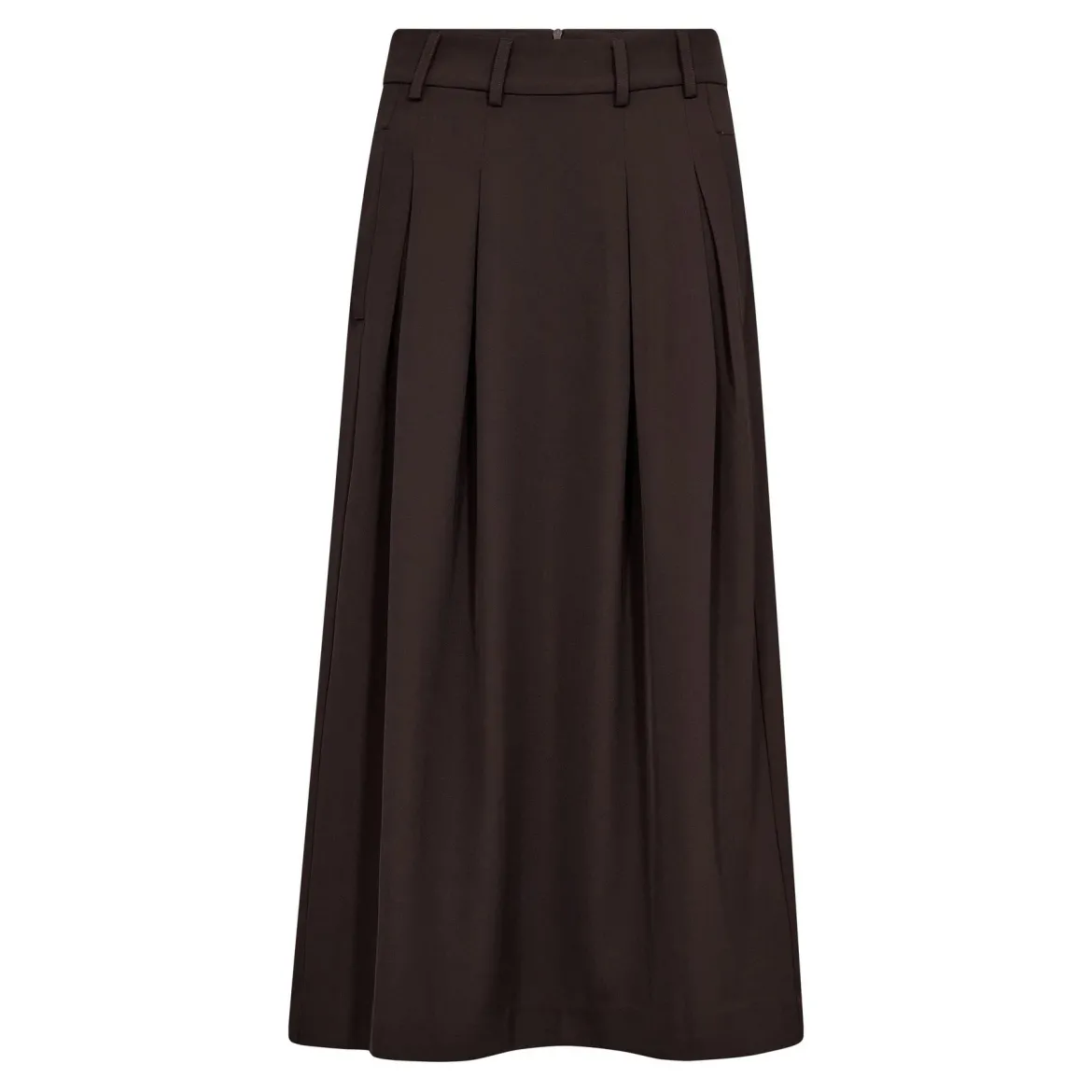 Co’Couture hame AliniCC Anya Pleat Skirt, tummanruskea