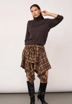 Co’Couture hame DagnyCC Check Tie Skirt, ruskea ruutu