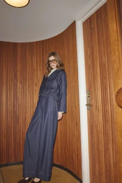 Co’Couture naisten housut TerryCC Barrel Pant, tummansininen