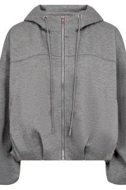 Co’Couture naisten huppari Lancecc Balloon Hoodie, Vaaleanharmaa meleerattu