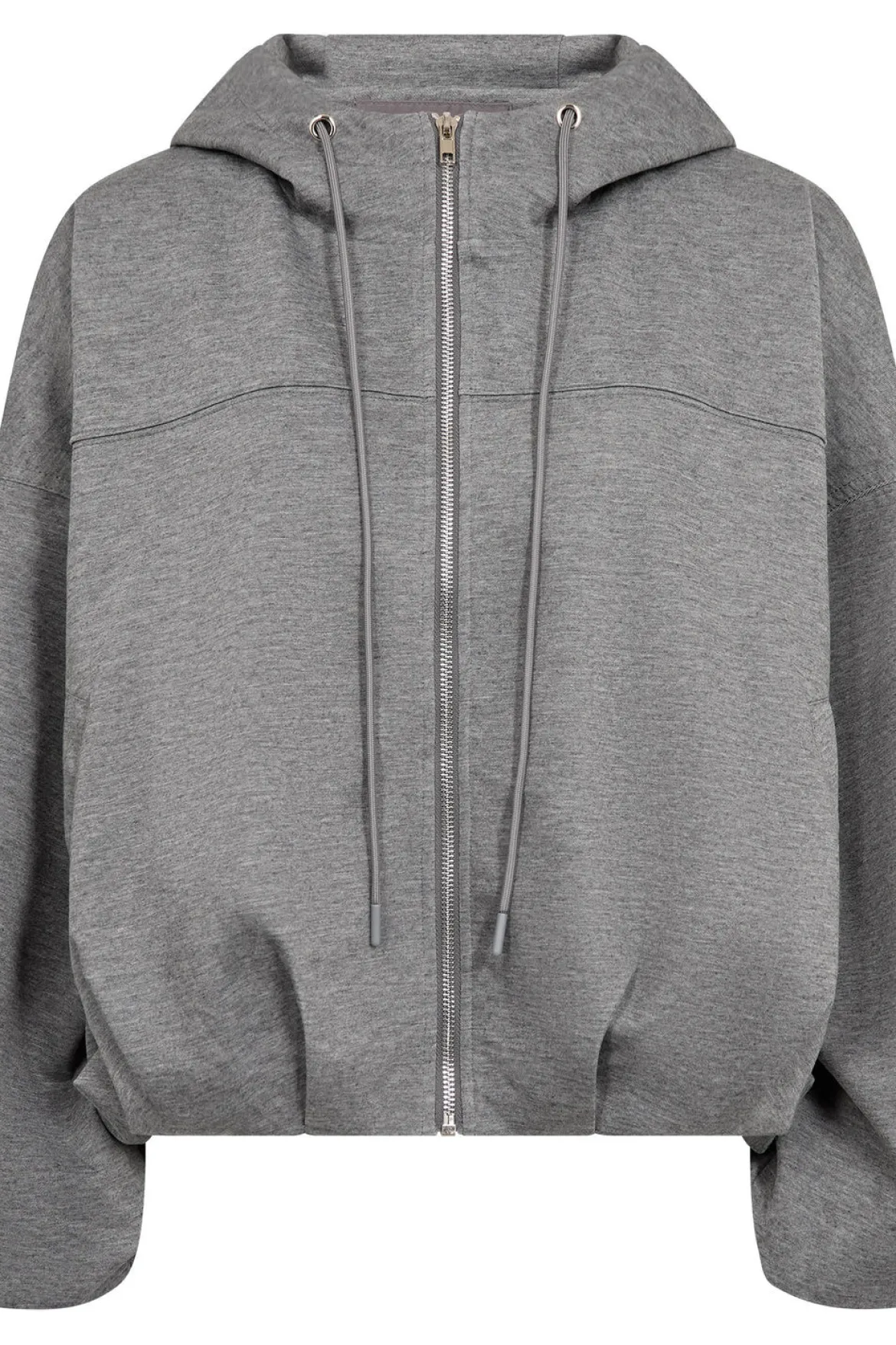 Co’Couture naisten huppari Lancecc Balloon Hoodie, Vaaleanharmaa meleerattu