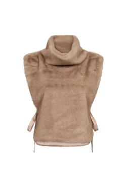 Co’Couture naisten liivi Feracc Faux Collar, hiekka