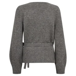 Co’Couture naisten neuletakki Rogercc Wrap Cardigan, vaaleanharmaa meleerattu