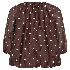 Co’Couture naisten pusero Dita Dot Balloon Blouse, ruskea kuosillinen