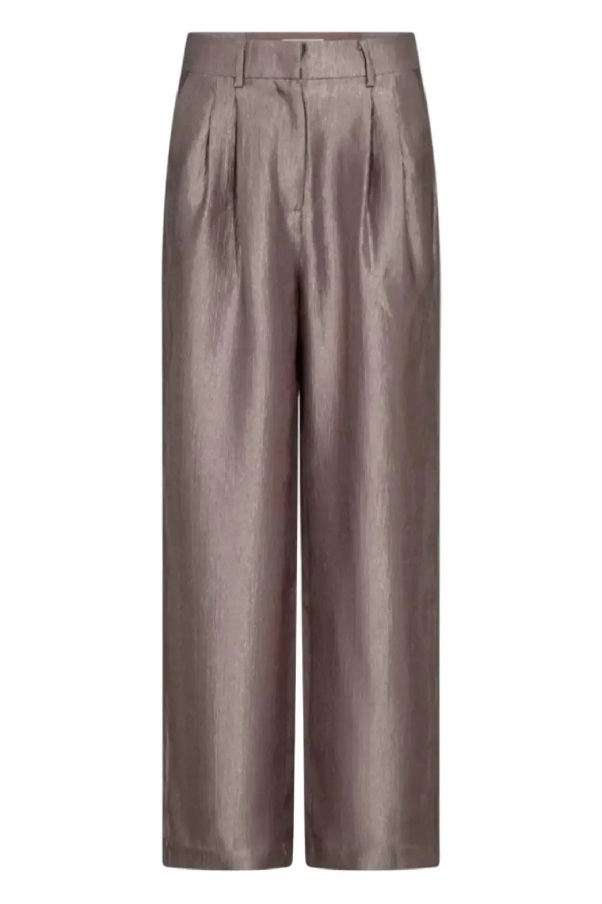 Co'Couture naisten suorat housut Ringocc Pleat Pant, beige