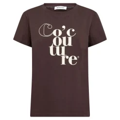 Co’Couture naisten T-paita Co’Couture Tee, tummanruskea