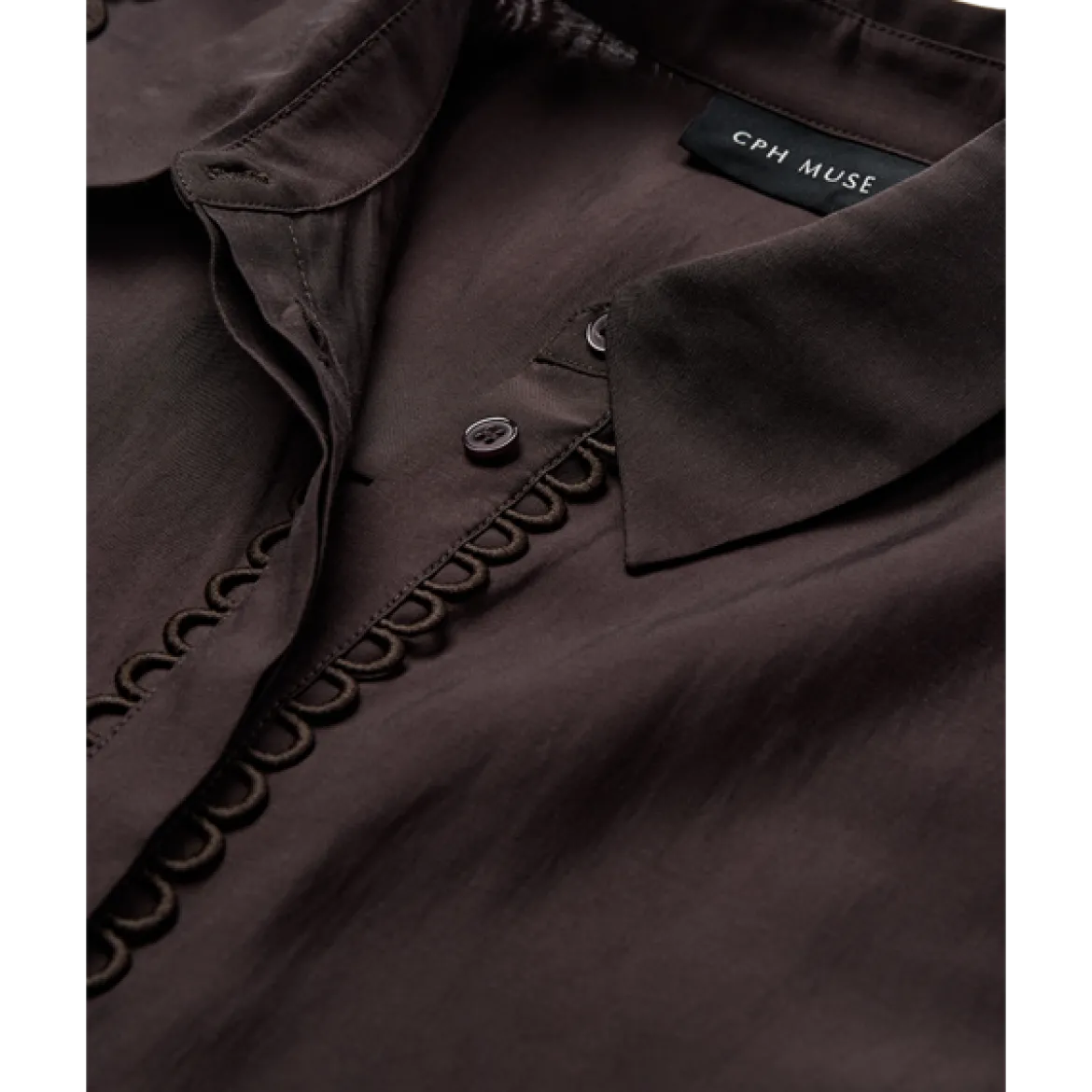 Copenhagen Muse naisten pusero Molly Shirt, tummanruskea