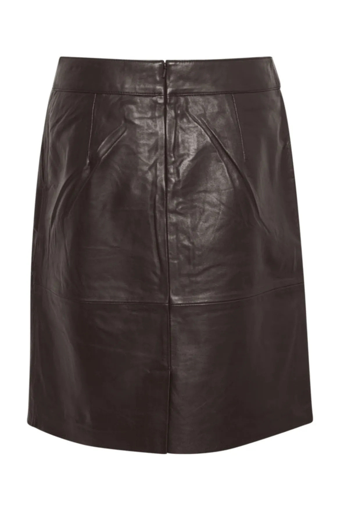 Culture naisten hame CUberta Leather Skirt, Coffee bean