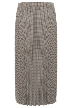 Culture naisten hame, CUCHECKA LONG SKIRT Brown Check