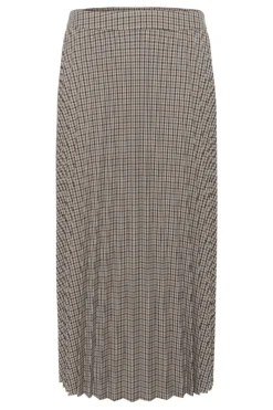 Culture naisten hame, CUCHECKA LONG SKIRT Brown Check
