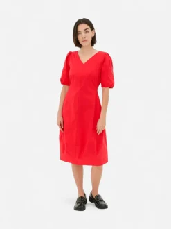 CULTURE, Naisten Mekko, ANTOINETT SS DRESS Fiery Red