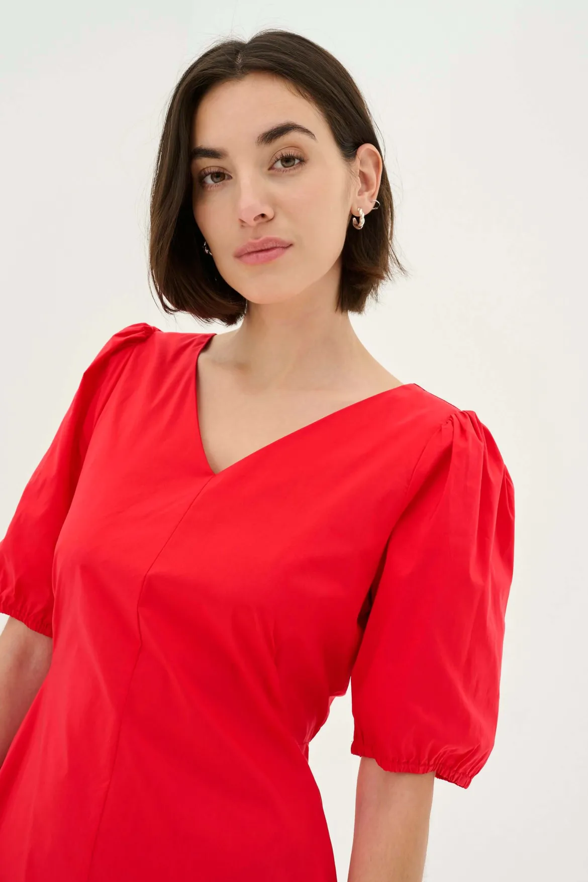 CULTURE, Naisten Mekko, ANTOINETT SS DRESS Fiery Red