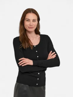 Culture neuletakki, CUANNEMARIE KNIT CARDIGAN Musta