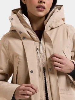 Didriksons naisten parkatakki Melody, vaalea beige