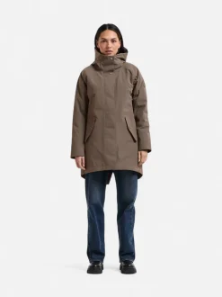 Didriksons naisten parkatakki Alana Parka, harmaanruskea