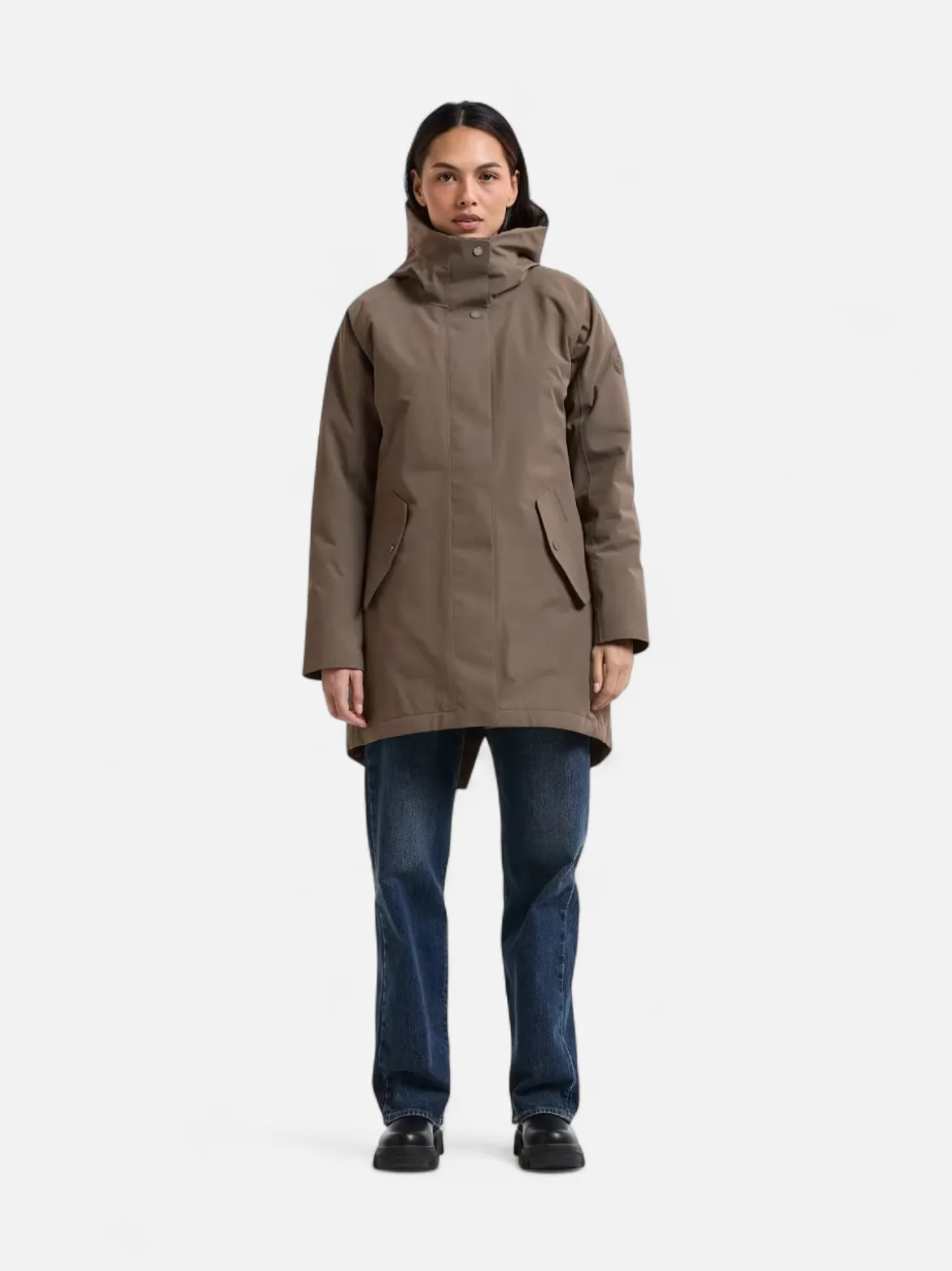 Didriksons naisten parkatakki Alana Parka, harmaanruskea