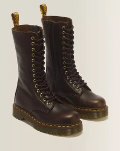 Dr. Martens naisten maiharit 1BB Bex Brown Leather High, tummanruskea