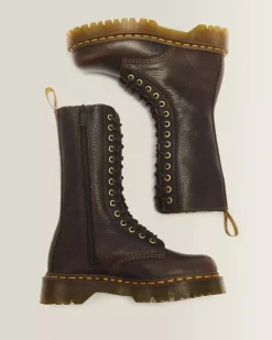 Dr. Martens naisten maiharit 1BB Bex Brown Leather High, tummanruskea