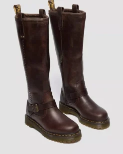Dr. Martens naisten saappaat, Anistone BKR High Leg Boot Tummanruskea