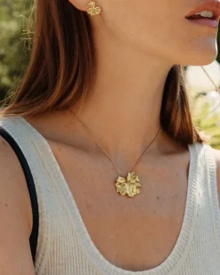 Edblad kaulakoru Gerana Necklace L, Gold pleated