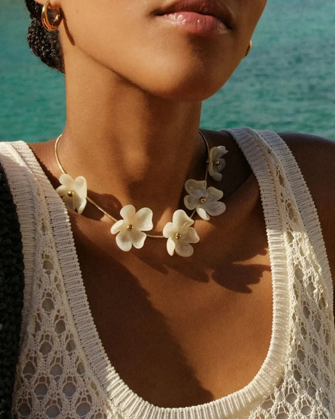 Edblad kaulakoru Wildflower Necklace, Gold pleated