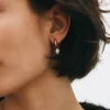 Edblad korvakorut Arrow Hoops L, Gold pleated