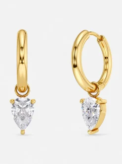Edblad korvakorut Arrow Hoops L, Gold pleated