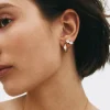 Edblad korvakorut Arrow Studs, Gold pleated