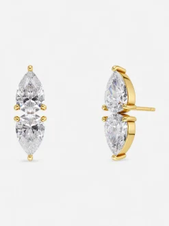 Edblad korvakorut Arrow Studs, Gold pleated
