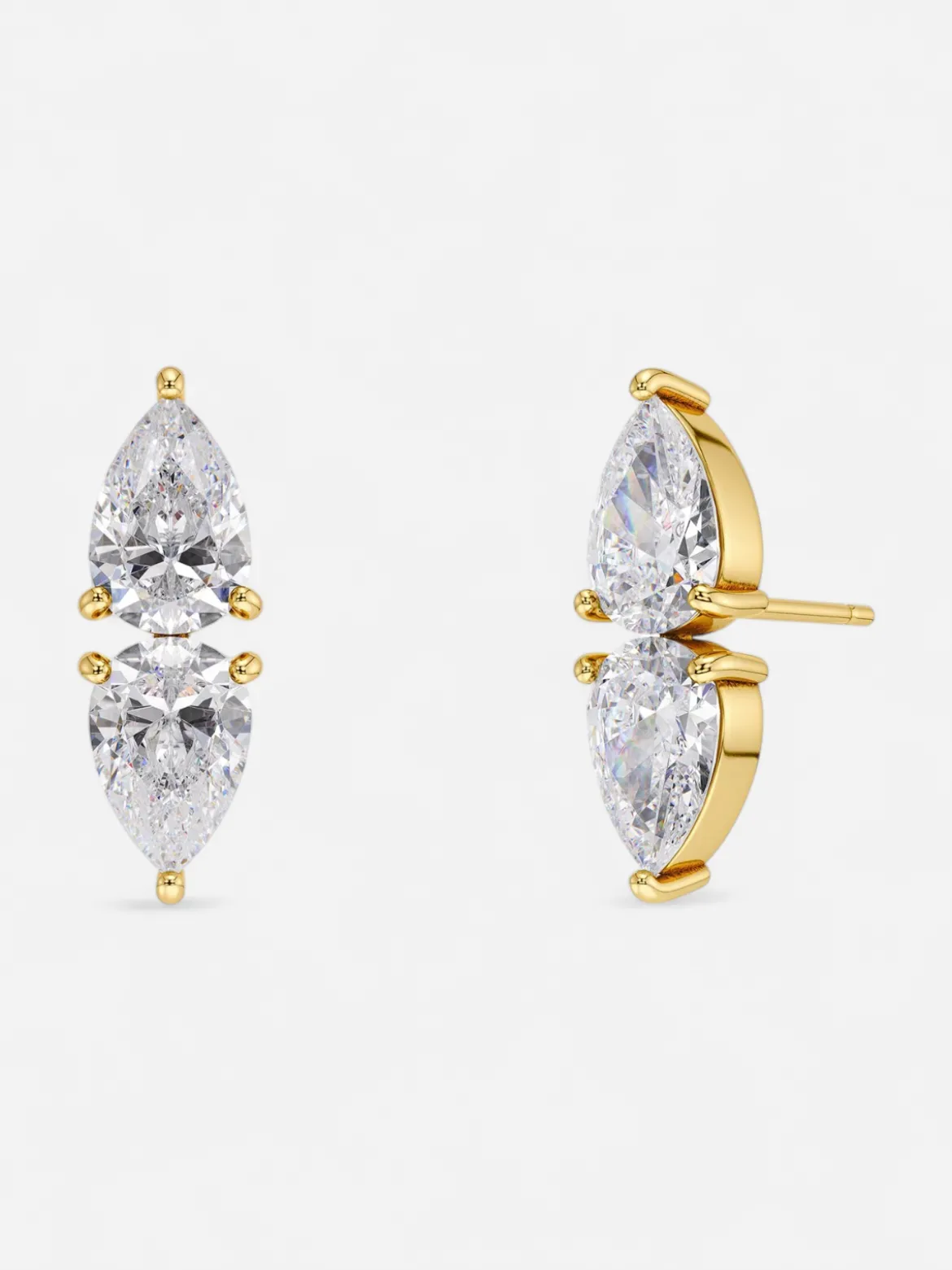 Edblad korvakorut Arrow Studs, Gold pleated