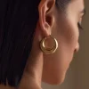 Edblad korvakorut Boyd Hoops Gold, Gold pleated