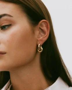 Edblad korvakorut Chunky Eternal Earrings Gold, kullankeltainen