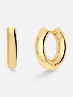 Edblad korvakorut, CHUNKY HOOPS S GOLD 14mm Kullankeltainen