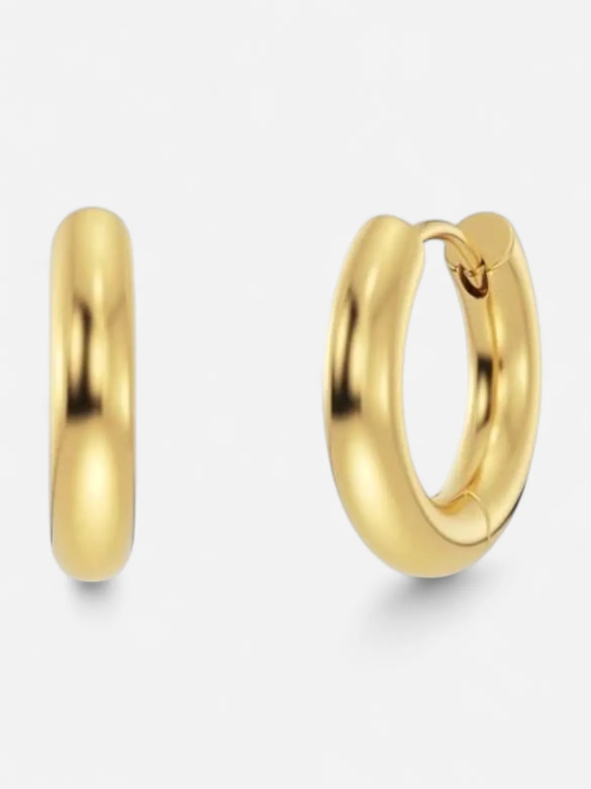 Edblad korvakorut, CHUNKY HOOPS L GOLD 16mm Kullankeltainen