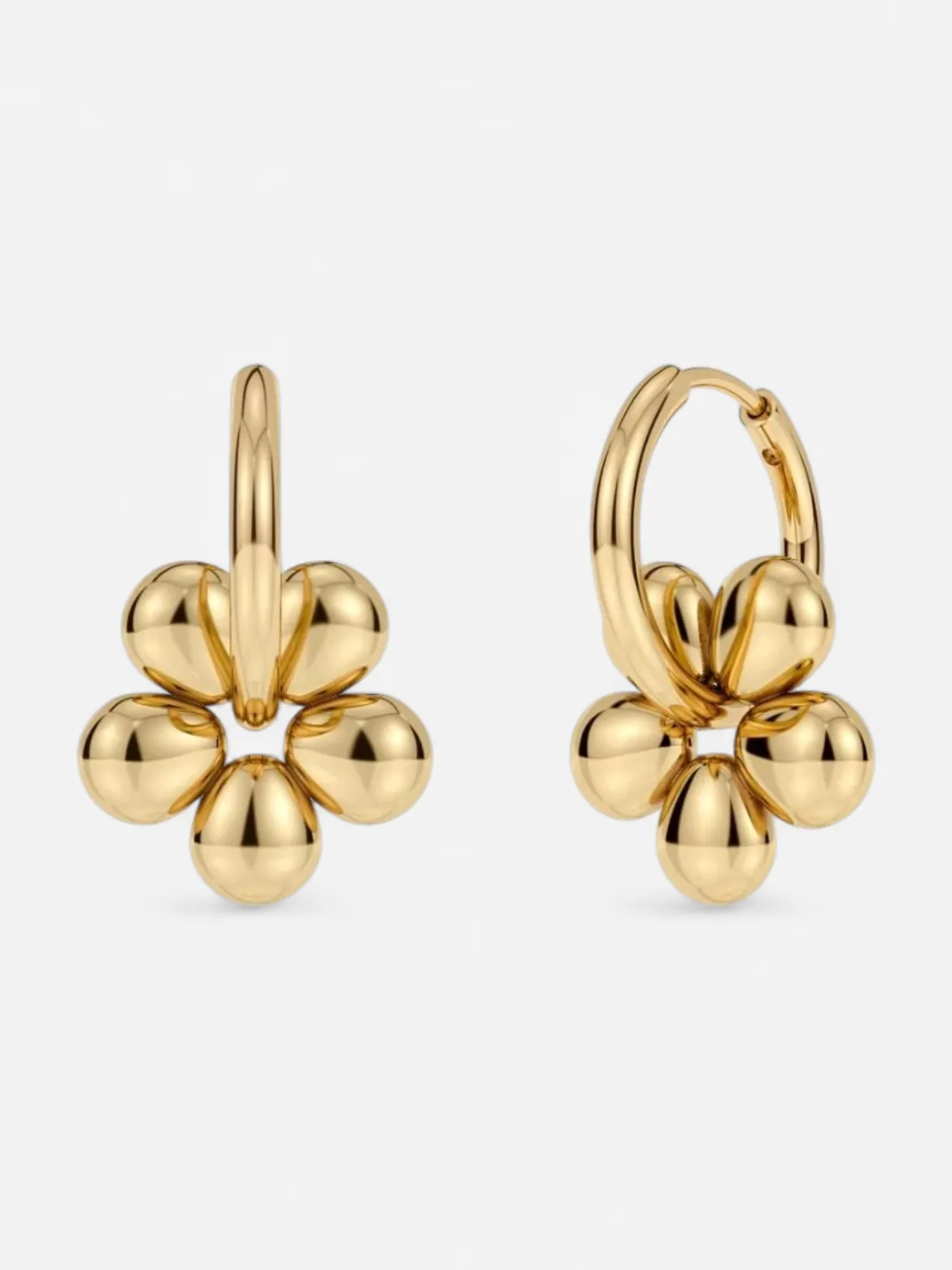 Edblad korvakorut Daisy Hoops, Gold pleated