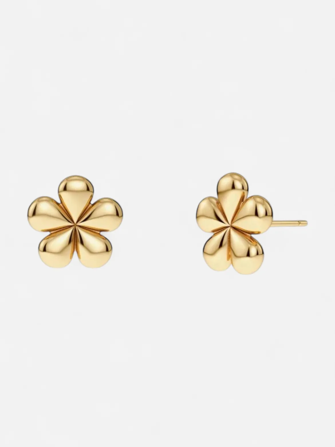 Edblad korvakorut Daisy Studs Gold, Gold pleated