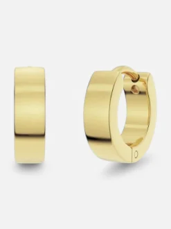 Edblad korvakorut Fave Hoops Gold, Gold pleated