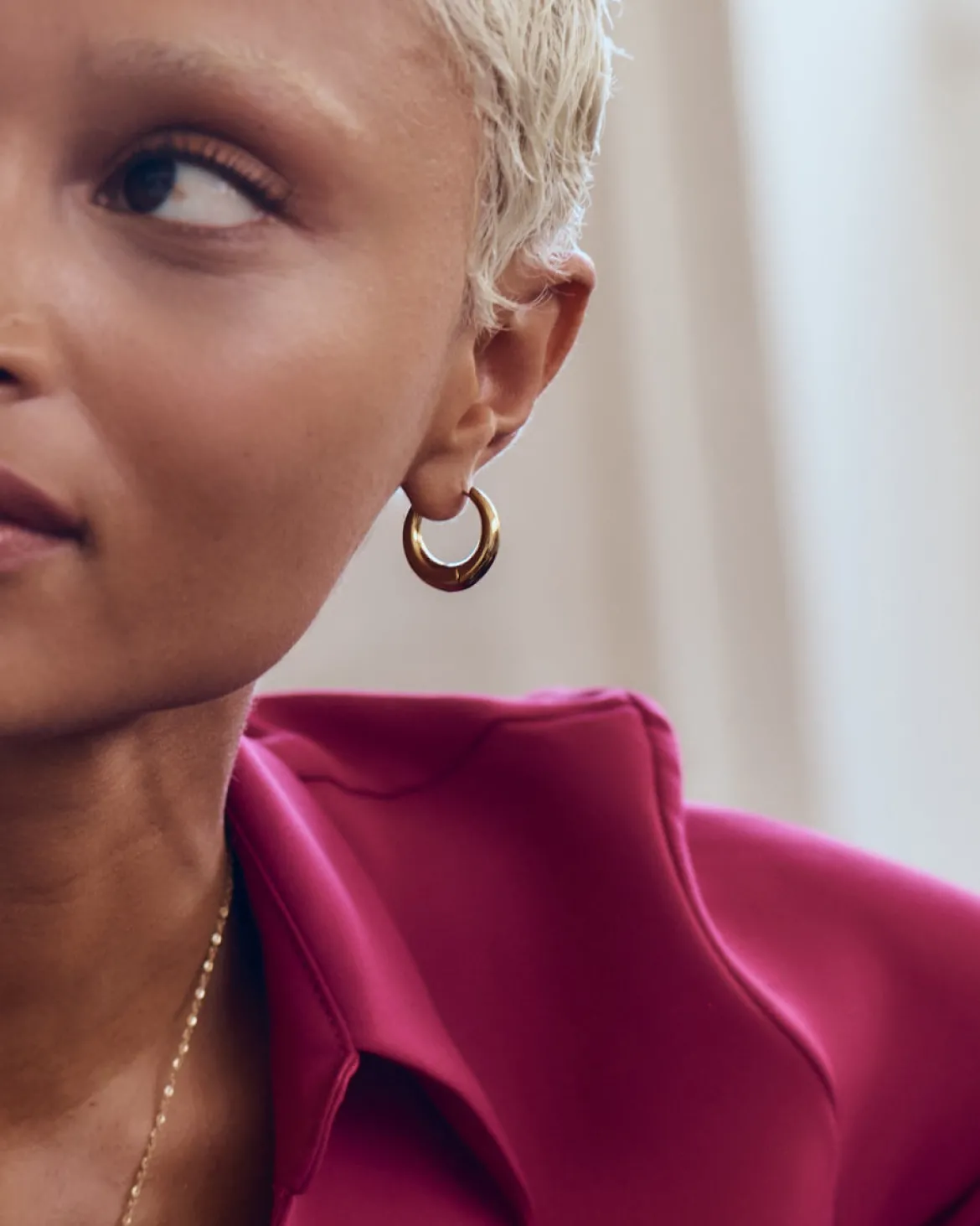 Edblad korvakorut, FURO HOOPS L GOLD Kullankeltainen